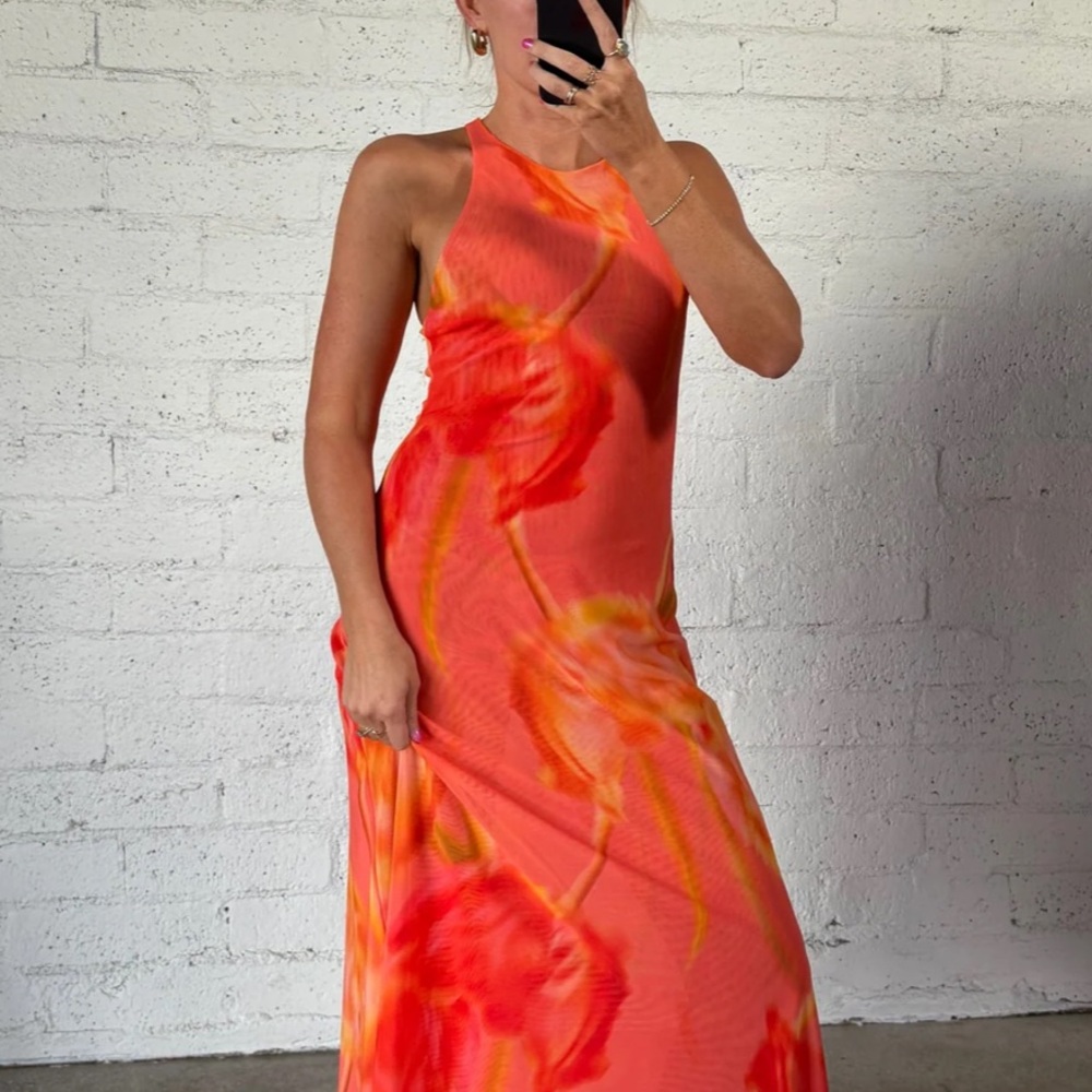 NWT SKATIE BELLE MAXI DRESS MESH - RUM PUNCH